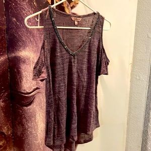 Juicy Couture Cold Sleeve Short Sleeve Top - Medium